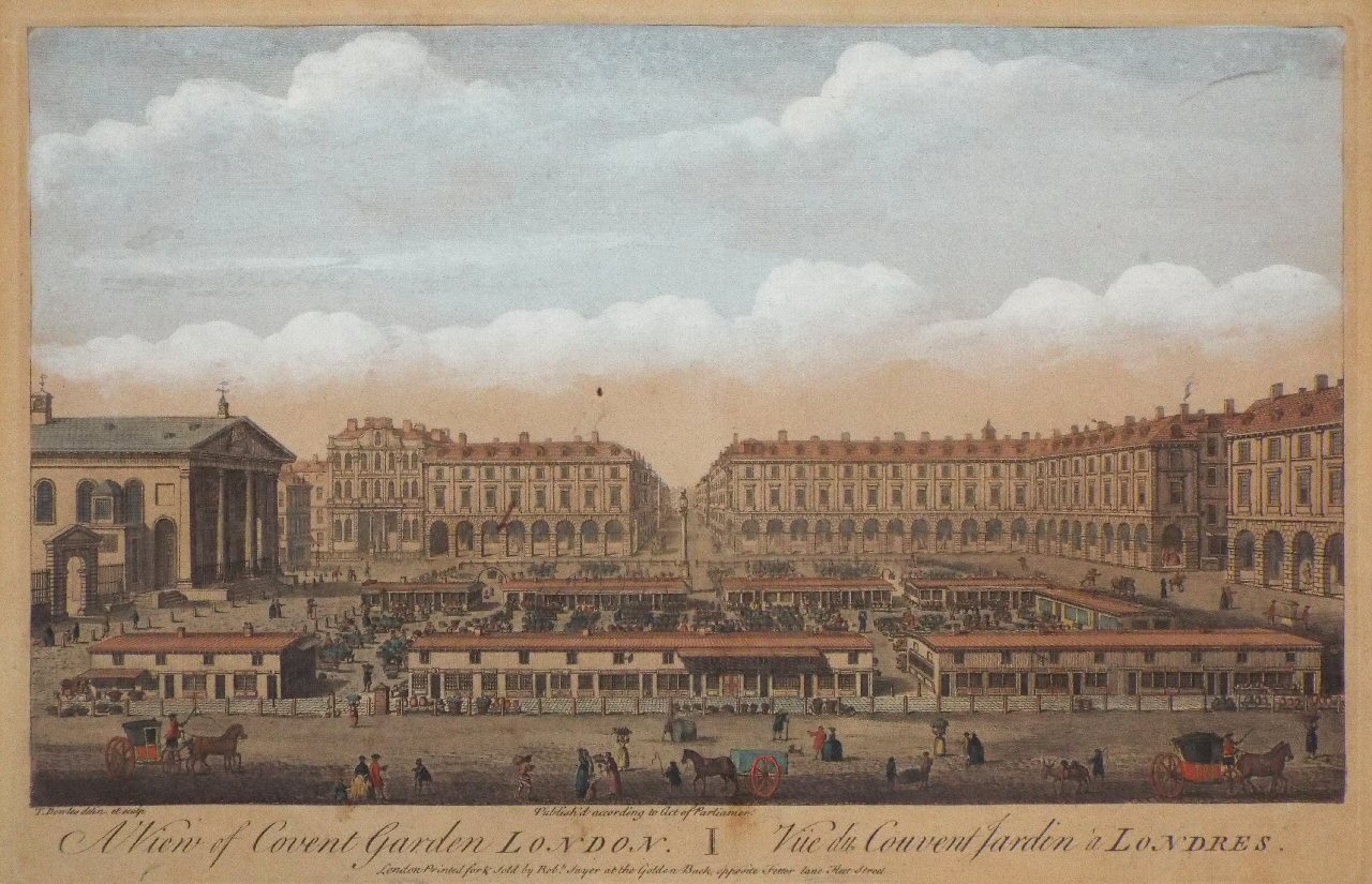 Print - View of Covent Garden, London. | Vue du Covent Jardin a Londres. - Bowles